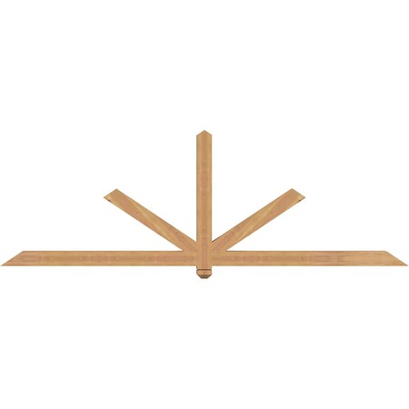 Ekena Millwork Kennewick Timber Gable Bracket, Western Red Cedar, 96"W x 32"H x 3 1/2"D x 3 1/2"F, 8/12 Pitch GBW096X32X0404KEN00SWR
